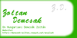 zoltan demcsak business card
